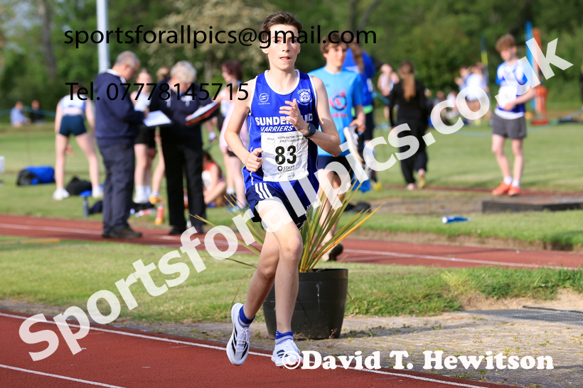Jimmy Hedley 800 metres, 2026 NEGP 2, Monkton Stadium, Wednesday, May 27th. Photo: David T. Hewitson/Sports for All Pics